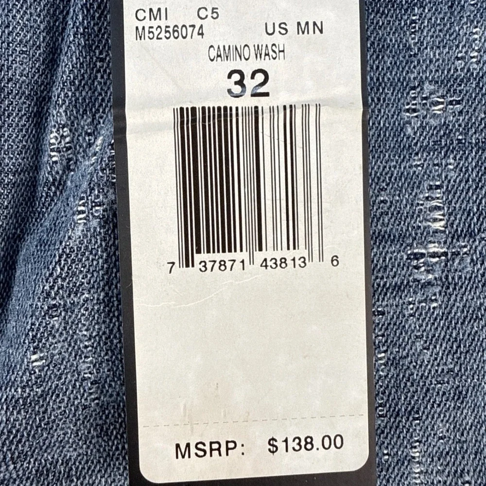 Guess Camino Wash Mens Distressed Straight Leg Jeans Blue 32 NEW